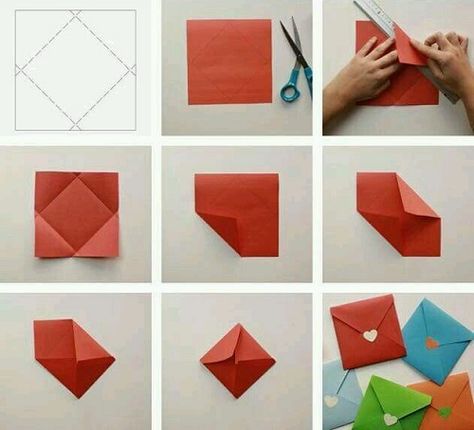 El İşi Kağıdından Zarf Yapımı Resimli Anlatım Easy Origami For Kids, Origami Cards, Origami Elephant, Origami Star Box, Origami Decoration, Origami Bookmark, Origami For Beginners, Origami Fish, Origami Love