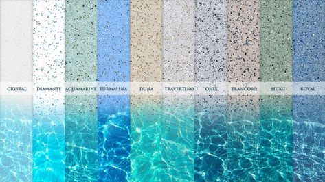 Pools On Rooftops, Pentair Pool Products, Pool Water Colours, Pool Interior Colors, Pool Color Ideas, 20x40 Pool, Beach Entry Pool Ideas, Swimming Pool Interior Design, Swimming Pool Interior