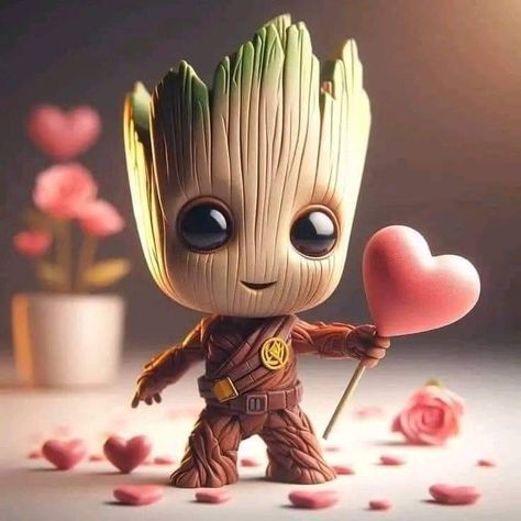 Groot Marvel, Rhinestone Embroidery, Diy Diamond Art, Cute Animal Clipart, Cartoon Character Pictures, Baby Groot, Cute Cartoon Pictures, Cute Disney Wallpaper, Embroidery Craft