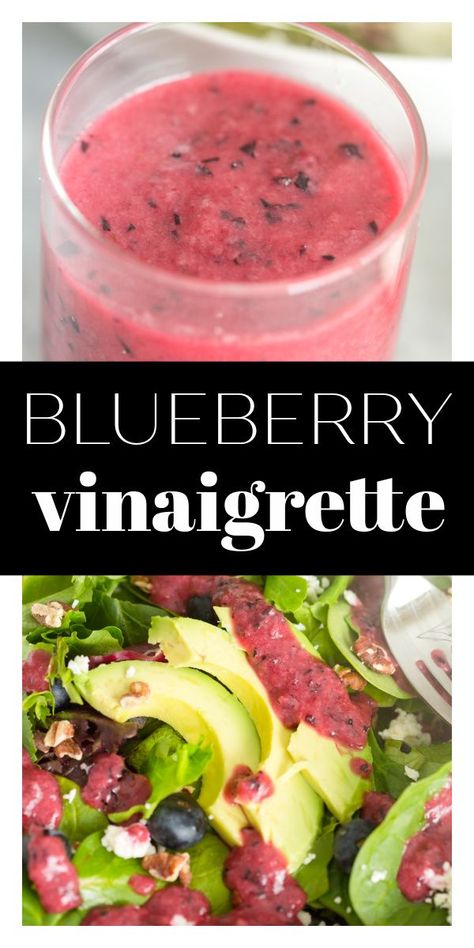 Blueberry Salad Dressing, Blueberry Vinaigrette, Blueberry Salad, Vinaigrette Salad, Easy Salad Dressing, Simple Vinaigrette, Fingerfood Party, Salad Mixed Greens, Salad Dressing Recipes Homemade