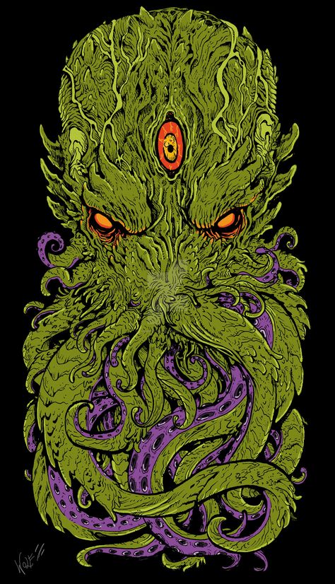 Cthulhu Wallpaper, Lovecraft Art, Cthulhu Art, Weird Fiction, Lovecraftian Horror, Science Illustration, Cosmic Horror, Scary Art, Arte Horror