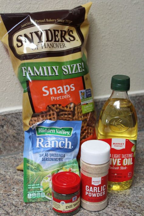 Ranch Dill Snack Mix Recipes, Snack Mix With Pretzels, Pretzel With Ranch Seasoning, Seasoned Pretzels Ranch Dill, Hidden Valley Ranch Pretzels Recipes, Ranch Garlic Pretzels, Garlic Dill Pretzels, Dill Pretzels Recipes Popcorn Oil, Garlic Ranch Pretzels Recipe