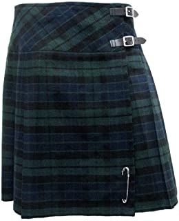 Amazon.it: kilt scozzese - Blu Womens Skirt Outfits, Womens Skirt Suits, Kilt Skirt, Scottish Kilts, Kilt Pin, Plain Black, Short Hairstyles For Women, Leather Buckle, Kilt