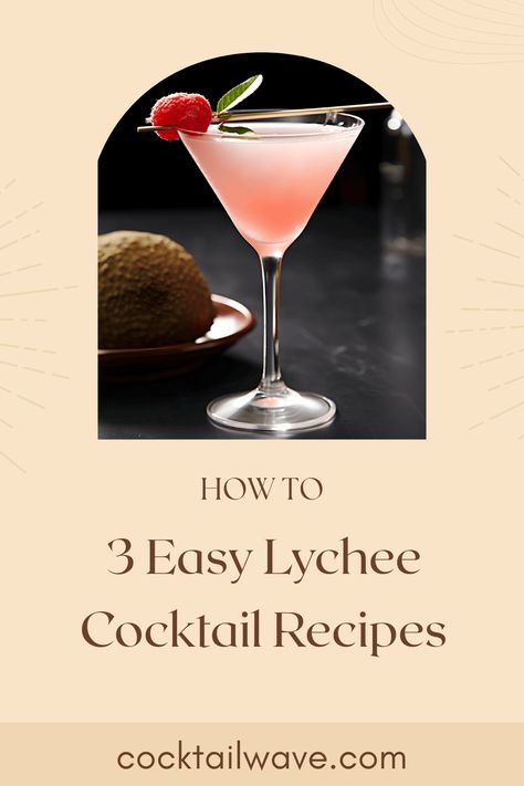 Discover how to mix up 3 refreshing lychee cocktails in no time! From the delightful Lychee Martini that melds sweet and floral notes to the invigorating Lychee Soju and the exotic China Martini, these recipes are perfect for your next gathering or a chill evening at home. Each cocktail brings a special twist to bar favorites with the unique flavor of lychee fruit Lychee Soju Cocktail, Lychee Cocktail Recipe, Lychee Martini Recipe Easy, Martini Lychee, Lychee Martini Recipe, Martini Recipes Easy, Lychee Cocktail, Soju Cocktail, French Cocktails