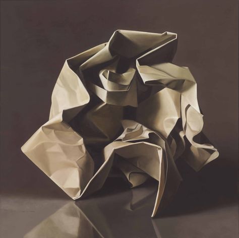 Peter Von Artens (1937 - 2003) was an Argentinian artist.[Christie’s, New York - Oil on canvas, 124.5 x 124.5 cm] Crumpled Paper Photography, Splash Reference, Crumpled Paper Drawing, Crumpled Paper Art, Drapery Drawing, Drawing Texture, Word Processor, Surealism Art, Glass Menagerie