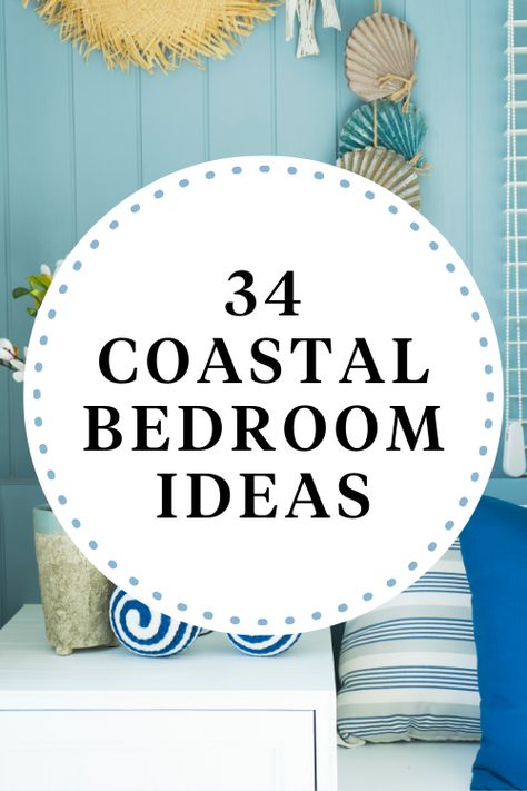 Discover stunning coastal aesthetic bedroom ideas to transform your space into a serene seaside retreat. Dive into our inspiration now! Beach Guest Room Ideas, Costal Farmhouse Guest Bedroom, Beach Guest Bedroom Ideas, Relaxed Coastal Bedroom, Master Bedrooms Decor Beach House, Beachside Bedroom Ideas, Blue And Tan Coastal Bedroom, Elegant Beach Bedroom, Farmhouse Coastal Bedroom Ideas