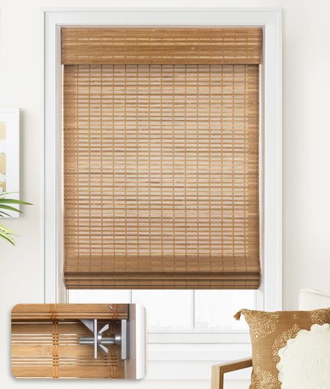 Rattan Blinds, Light Filtering Window Treatments, Bamboo Roman Shades, Blinds Window, Bathroom Window Treatments, Privacy Shades, Bamboo Blinds, Bamboo Shades, Kitchen Light