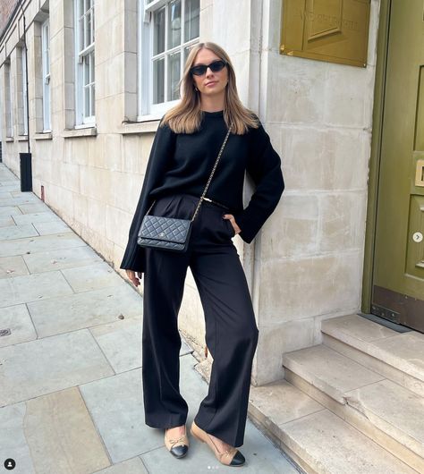 Mia Luckie Boden Clothing, All Black Outfit, Black Outfit, Marks And Spencer, Dive In, New Black, Work Outfit, All Black, Ballet Flats