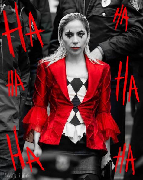 Lady Gaga as Harley Quinn in the upcoming Joker sequel Joker: Folie à Deux. Edit By @strangelennonblack Arley Queen, Joker 2, Batman Love, Harley Quinn Halloween, The Fame Monster, Harley Quinn Artwork, My Character, Upcycled Fashion, Joker And Harley Quinn