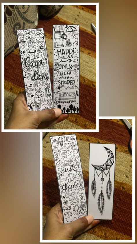 #doodle#bookmarks#handmadebookmarks#doodlebookmarks Bookmark Doodle Art, Doodle Art Bookmarks, Doodle Bookmark, Doodle Bookmarks, Crafts Bookmarks, Cute Easy Paintings, Bookmarks Diy, Handmade Bookmarks Diy, Doodle Doodle