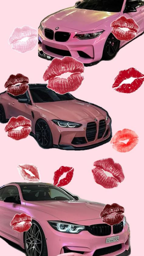 BMW TOP Pink Bmw Aesthetic, Pink Bmw, Funny Cartoon Drawings, Pink Lamborghini, Pink Cars, Carros Bmw, Rich Cars, Dark Red Wallpaper, Cute Lockscreens