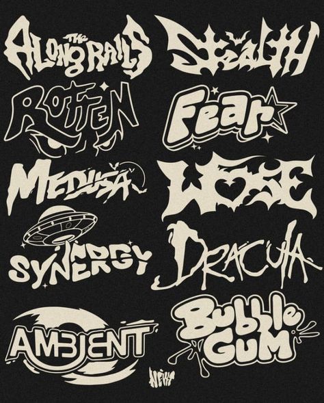 Fonts Dafont, Letras Cool, Fonts Vintage, Fonts Ideas, Alphabet Graffiti, Typographie Logo, Fonts Tattoo, Fonts Canva, Seni Mural