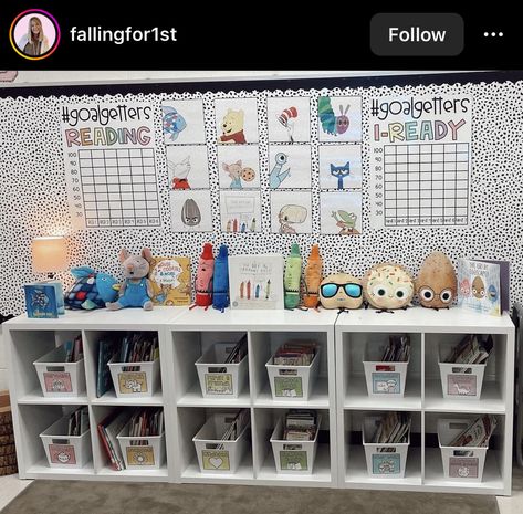 Labeling Classroom Library, Classroom Library Shelves, Classroom Trash Can Ideas, Bookshelves In Classroom, Childcare Entryway Ideas, Cute Classroom Library, Book Buddy Bin, Classroom Library Set Up Elementary, Classroom Setup 1st Grade