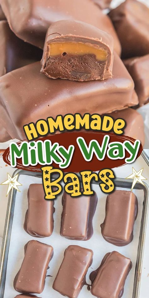 Homemade Take 5 Candy Bars, Homemade Kitkat Bars, Diy Nougat Recipe, Milky Way Bars Recipe, Home Made Caramels Recipe, Copycat Candy Bars, Chocolate Nougat Recipe, Milky Way Recipes, Diy Payday Candy Bars