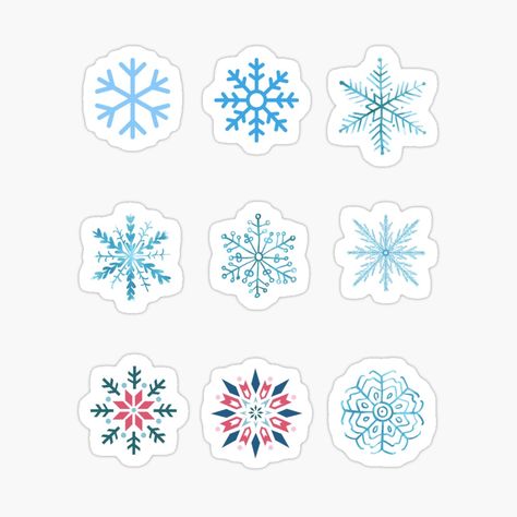 Get my art printed on awesome products. Support me at Redbubble #RBandME: https://www.redbubble.com/i/sticker/Ice-Snowflake-Christmas-Stickers-Pack-by-Basyled/61849164.JCQM3?asc=u Winter Theme Stickers, Christmas Journal Stickers, Crismas Stickers, Winter Stickers Printable, Winter Stickers Aesthetic, Christmas Sticker Ideas, Christmas Stickers Aesthetic, January Stickers, Jiraiya Tsunade