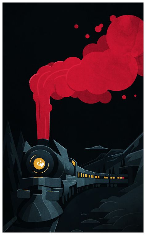 'Murder on the orient express' mixed digital 2000x3847 Horror On The Orient Express, Orient Express Illustration, Vintage Train Illustration, Orient Express Aesthetic, Mystery Illustration, Orient Express Train, Train Illustration, The Orient Express, Train Posters