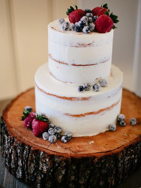 Experience the magic of a cozy winter wedding without the cold with a frosted berry cake garnish. Set on top a natural birchwood dessert stand for extra winter wonderland vibes. Fruit Wedding Cake, Cake With Berries, Fruit Wedding, Wedding Cake Photos, Winter Wedding Cake, Fruitcake Recipes, Romantic Wedding Cake, Berry Cake, Rustic Wedding Cake