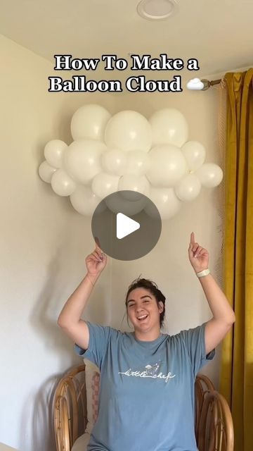 Cloud Baby Shower Theme, Balloon Cloud, Cloud Tutorial, Cloud Party, Balloon Tree, Cloud Theme, Twinkle Twinkle Baby Shower, Idee Babyshower, Balloon Clouds