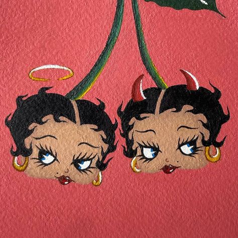 American Traditional Tattoo Ideas, Traditional Tattoo Ideas, Betty Boop Art, Cute Canvas Paintings, Time Painting, Canvas Painting Designs, Cute Canvas, Tattoo Flash Art, American Traditional Tattoo