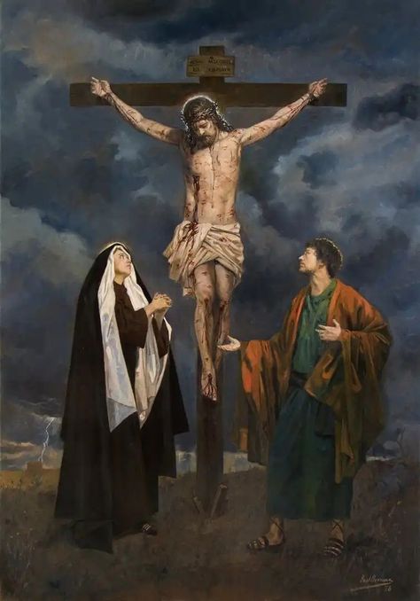 Jesus Crucified Pictures, Jesus Passion, The Crucifixion Of Jesus, Jesus Crucified, Catholic Artwork, Way Of The Cross, Crucifixion Of Jesus, Religious Pictures, Jesus Christ Art