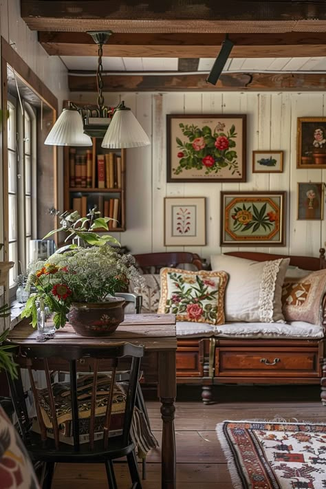 Uncover charming cottage decor ideas that bring warmth and style to your home. Embrace vintage elements and rustic decor. 🌿✨ Rustic English Cottage Decor, Vintage Colonial Decor, Woodland Cottage Decor, Cottagecore Home Decor Ideas, Vintage Cozy Living Rooms, Vintage Rustic Home Decor, Rustic Cottage Decor Ideas, Vintage English Cottage Interiors, English Cottage Homes