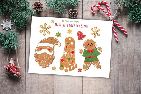 Create lasting memories with our Christmas Gingerbread Footprint Craft! 🍬✨ Engage kids and toddlers in a delightful handprint DIY art project, capturing the essence of the season. Use our printable template for a hassle-free Christmas baby and toddler craft, making every little step a cherished keepsake. Embrace the festive spirit with this heartwarming activity, perfect for creating joyful memories together. 🎄👶 #ChristmasCrafts #BabyCrafts #DIYKeepsake Christmas Handprints, Diy Art Christmas, Whimsy Christmas, How To Make Magic, Toddler Craft, Footprint Craft, Craft Kids, Engage Kids, Diy Art Projects