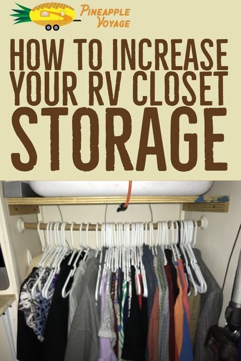 Rv Closet Storage, Rving Ideas Rv Camping, Rv Closet, Rv Storage Organization, More Closet Space, Travel Trailer Organization, Camper Organization, Rv Camping Tips, Rv Travel Trailers