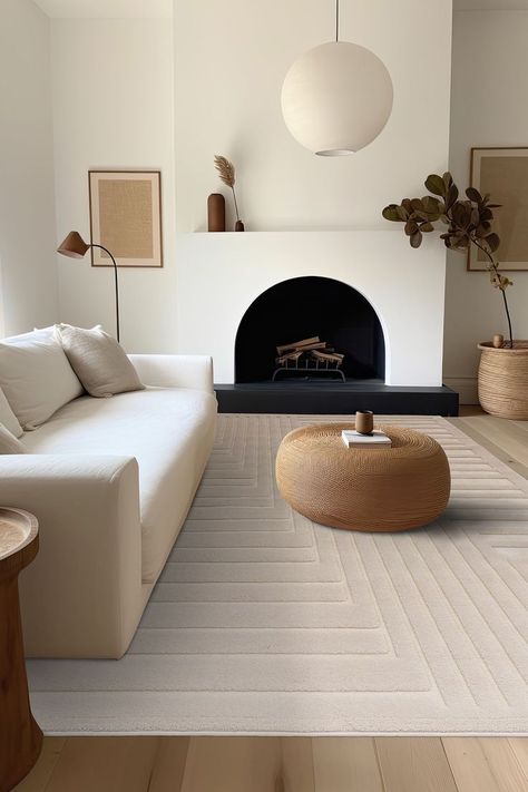 The perfect rug can help to create a flawless and stylish look. Check out some tips for it. Geometric Rug Design, Scandinavian Look, Scandinavian Design Living Room, Plain Rugs, Living Room Scandinavian, Perfect Rug, Abstract Rug, White Rug, White Area Rug