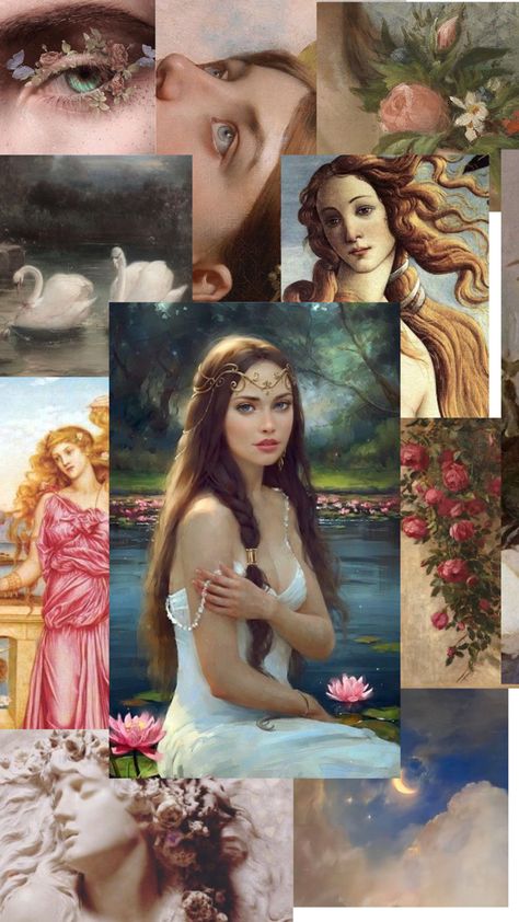 Arquétipo Afrodite ⚡️💗 Aphrodite Goddess Wallpaper, The Goddess Archetype Aesthetic, The Mystic Archetype Aesthetic, Aprodithe Art, Afrodita Aesthetic, Mystic Archetype Aesthetic, Aphrodite Aesthetic Wallpaper, Aphrodite Fanart, The Mystic Archetype