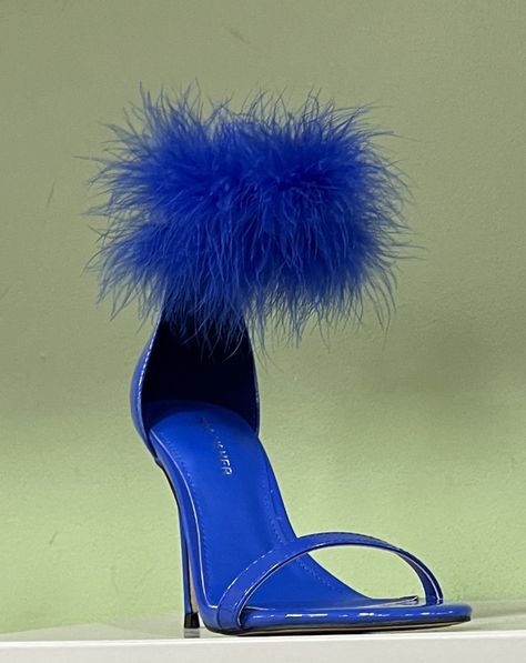 Blue High Heel Shoe Blue Heels Aesthetic, Feathers Outfit, Feather Outfit, Festive Dress, Heels Aesthetic, Blue High Heels, Fashion Art Photography, Blue Heels, Marc Fisher