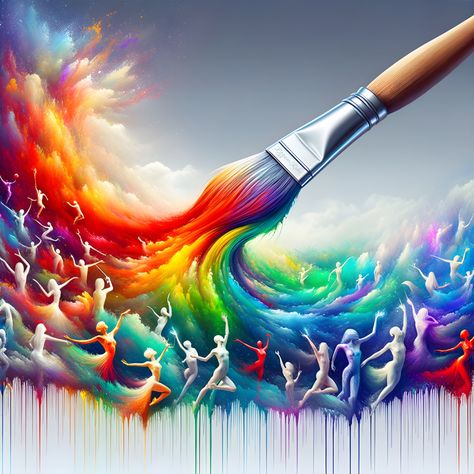 🎨🌈Transformation || New Release🌈🎨 "The painter has the Universe in his mind and hands." - Leonardo da Vinci OWN IT! 👉 [https://tinyurl.com/46bh68fp] #painter #artist #vibrant #dancing #dancingqueen #drippingpaintart Rainbow Photography Nature, Dripping Paint Art, Transformation Art, Band Tattoos For Men, Black Art Tattoo, Dancing Art, Alphabet Names, Rainbow Photography, African Art Paintings