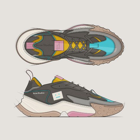 Concept Sneakers, Sneakers Sketch, Sneakers Drawing, Apparel Design Inspiration, Design Sketching, Futuristic Shoes, Cmf Design, Shoe Sketches, Custom Shoes Diy