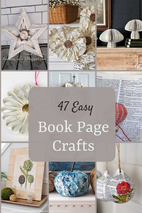 Ideas For Old Magazines, Using Pages From Old Books, Page Folding Book Art, Repurposed Books Diy, Flowers From Book Pages Diy, Book Wreath Diy, Paper Home Decor Diy Craft Ideas, Upcycle Paperback Books, Old Bible Pages Crafts