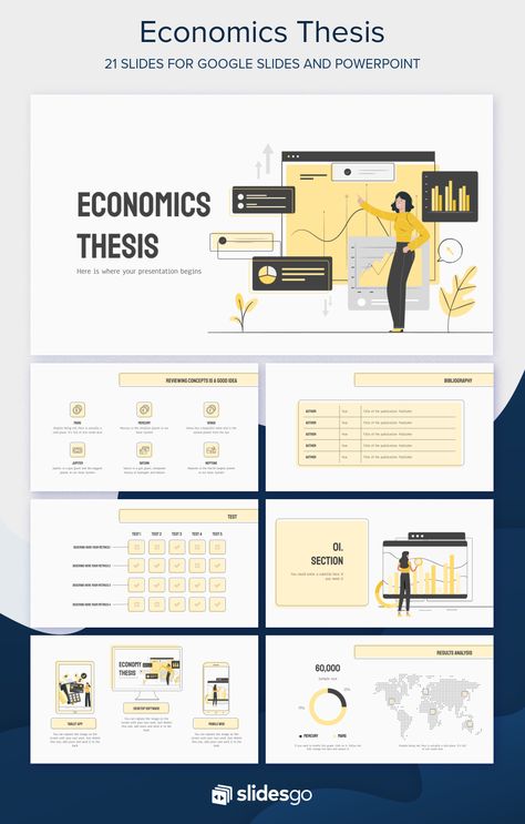 Defend your master’s thesis in Economics with this free minimalist presentation template for Google Slides and PowerPoint Thesis Presentation, Heritage School, Powerpoint Slide Designs, Design Powerpoint, Powerpoint Free, Powerpoint Design Templates, Power Points, Powerpoint Presentation Design, Presentation Design Template