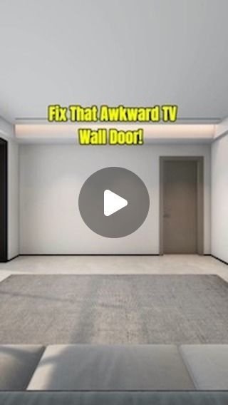 Homecraft Designer on Instagram: "Transform your space with sleek hidden door design on your TV wall! Elevate tour living room with a touch of elegance and modern flair.  #livingroom #tvwall #homedecor #interiordesign #homeimprovement" Hidden Tv Media Wall, Corner Tv Small Living Room Layout, Living Room Tv Wall Next To Door, Tv Wall With Door Design, Tv Wall Design Beside Door, Tv Wall Design With Door, 3 Tv Wall Setup, Diy Living Room Tv Wall, Tv Next To Door Living Rooms