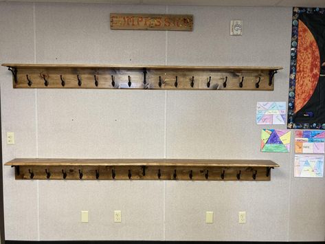 Diy Backpack Storage, Backpack Storage Classroom, Diy Grill Station, Backpack Hooks, Potting Bench Plans, Workbench Plan, Backpack Hanger, Wall Storage Shelves, Diy Backpack