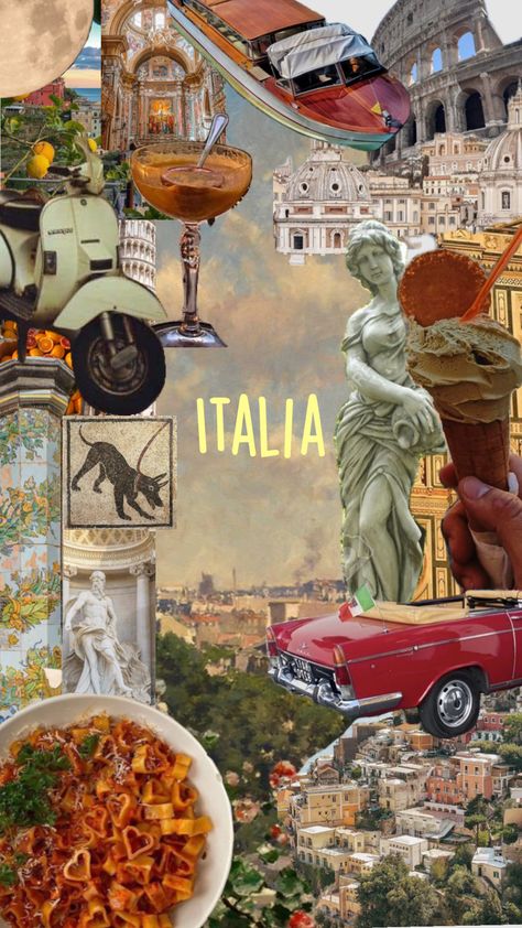 Italy Trip Planning, Summer Abroad, Italy Vibes, Moving To Italy, Italian Aesthetic, Magazine Collage, Travel Inspiration Destinations, Living In Italy, Italy Aesthetic