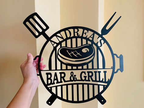 Bar And Grill Sign, Wedding Favours Bottles, Cheeseboard Gift, Grill Sign, Home Bar Signs, Wedding Bottle Opener Favors, Wedding Glassware, Beer Glassware, Outdoor Kitchen Decor