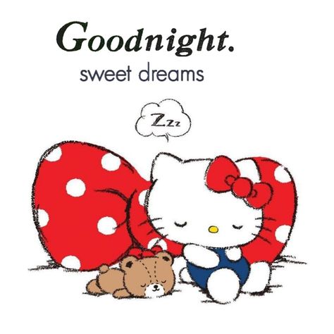 Good Night Hello Kitty, Hello Kitty Good Night, Cute Good Morning Pictures, Buddha Doodle, Good Night Massage, Lovely Good Night, Happy Week End, My Melody Wallpaper, Cute Good Night