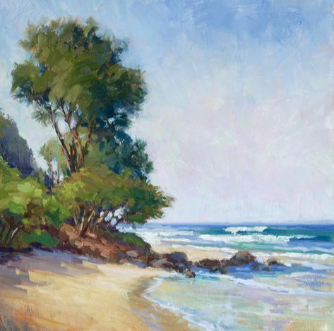 Jenifer Prince, Ocean Landscape Painting, Ocean Art Painting, Pastel Beach, Beautiful Landscape Photography, Beach Watercolor, Landscape Art Painting, Beach Park, Sea Painting