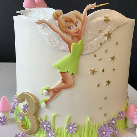 Tinker Bell Cakes, Tinker Bell Birthday Cake, Tinker Bell Cake Ideas, Tinkerbell Cake Design, Fairy Cakes For Girls Birthday, Tinkerbell Cake Ideas, Birthday Cake Tinkerbell, Fairy Cake Ideas, Happy Birthday Cake Girl