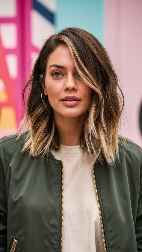 Low Maintenance Brunette Balayage Hair, Dark Brunette Balayage, Above Shoulder Length Hair, Balayage Ideas, Subtle Blonde Highlights, Blonde Ends, Blond Ombre, Blonde Tips, Brunette Balayage