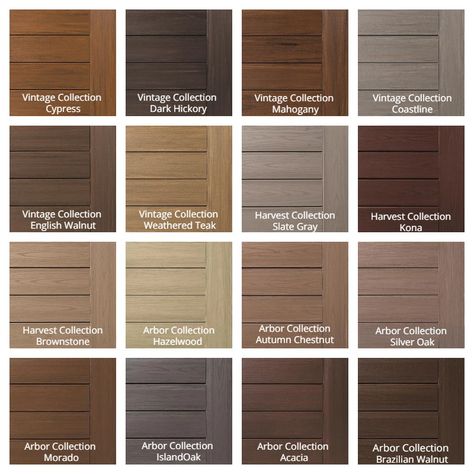 Home Depot Composite Decking, Azek English Walnut Deck, Tigerwood Timbertech Decking, Trek Deck Colors, Composite Porch Ideas, Timber Tech Coconut Husk Deck, Pvc Decking Ideas, Azek Decking Ideas, Timbertech Deck Colors