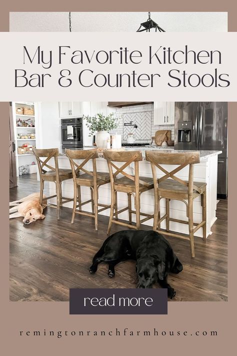 Kitchen bar and counter stools can add so much style, warmth and character to your kitchen. Today, I’m rounding up my favorite kitchen bar & counter stools to help make your search a bit easier. black counter stools - bar stools - tan bar stools - kitchen furniture - kitchen finds Natural Bar Stools, Country Kitchen Bar Stools, Counter Height Bar Stools With Back, Tan Bar Stools, Low Back Counter Stools, Black Bar Stools Kitchen, Kitchen Island Stools With Backs, Rustic Counter Stools, Island Bar Stools