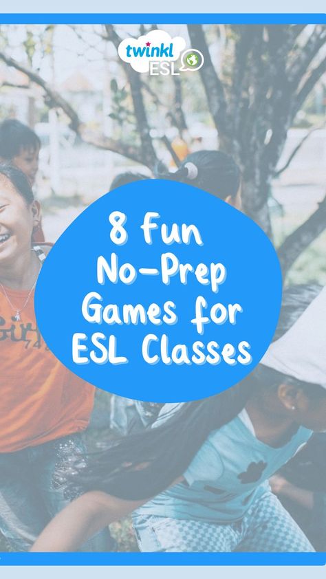 All kindergarten and elementary ESL teachers know that teaching young students requires an endless list of games and activities. If you're stuck for ideas and need a new game to liven up your classes, try some of these easy no-prep games for beginner English students. English Class Games, Esl Teaching Elementary, Fun English Games, Esl Elementary, English Games For Kids, English Language Learning Activities, Speaking Activities English, Grammar Games, Esl Games