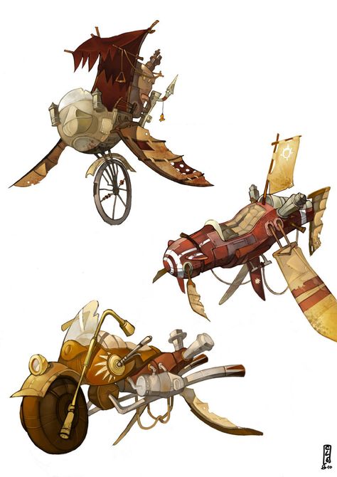 Steampunk vehicles color by Catell-Ruz on deviantART Steampunk Vehicles, Life Budget, Steampunk Illustration, Steampunk Vehicle, Steampunk Airship, Art Steampunk, Arte Steampunk, Flying Vehicles, Diesel Punk