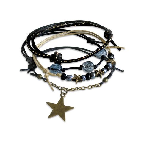 Star Gaze Bracelets | O Yeah Gifts! Star Gaze, Grunge Accessories, Theme Nature, Bracelet Pack, Wave Bracelet, Bracelet Knots, Jewelry Accessories Ideas, Funky Jewelry, Star Bracelet