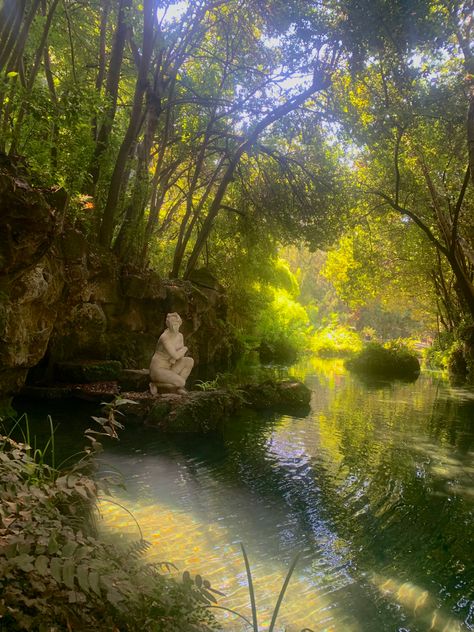 regga di caserta, the royal place at caserta, italy, italian natural beauty, waterfalls, cottagecore, royalcore, museum, art, painting, renaissance, italian royal castle, greek mythology sculptures, italian trip, italian summer, nature, trees, water, black carp, venus sculpture in water Greek Nature Aesthetic, Greek Cottagecore, Italian Forest, Greek Forest, Italian Board, Greek Castle, Venus Sculpture, Italian Nature, Caserta Italy