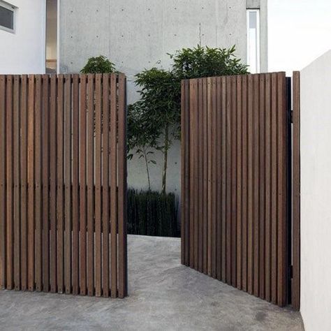 Top 40 Best Wooden Gate Ideas - Front, Side And Backyard Designs Wooden Gate Designs, Well House, Backyard Gates, Garden Gate Design, Wooden Gate, Fence Gate Design, Modern Gate, Modern Fence Design, Front Gate Design