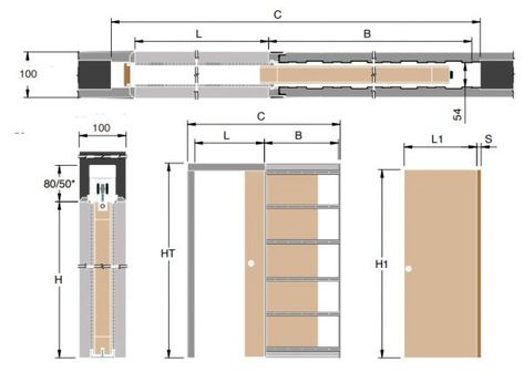 Living Room Knock Through, Exterior Pocket Doors, Diy Pocket Door, Pocket Doors Bathroom, Pocket Door Installation, Pocket Door System, Wooden Glass Door, Diy Woodworking Ideas, Sliding Door Window Treatments